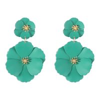 Hot-sale Forest Flower Earrings Creative Fashion Alloy Spray Paint Multicolor Flower Earrings Wholesale Nihaojewelry sku image 3