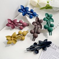 Modern Style Flower Plastic Resin Hair Clip main image 6