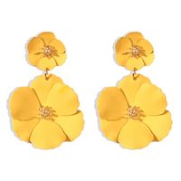 Hot-sale Forest Flower Earrings Creative Fashion Alloy Spray Paint Multicolor Flower Earrings Wholesale Nihaojewelry sku image 6