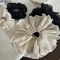 Simple Style Solid Color Cloth Pleated Hair Tie main image 1