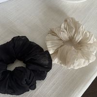 Simple Style Solid Color Cloth Pleated Hair Tie main image 3