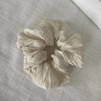 Simple Style Solid Color Cloth Pleated Hair Tie sku image 1