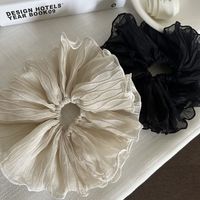 Simple Style Solid Color Cloth Pleated Hair Tie main image 4