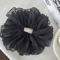 Simple Style Solid Color Cloth Pleated Hair Tie sku image 4