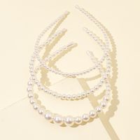 Simple Style Round Baroque Pearls Chain Inlay Pearl Hair Band sku image 14