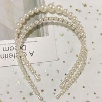 Simple Style Round Baroque Pearls Chain Inlay Pearl Hair Band sku image 12