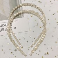 Simple Style Round Baroque Pearls Chain Inlay Pearl Hair Band sku image 9
