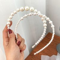Simple Style Round Baroque Pearls Chain Inlay Pearl Hair Band sku image 13