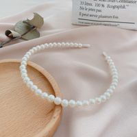 Simple Style Round Baroque Pearls Chain Inlay Pearl Hair Band sku image 6