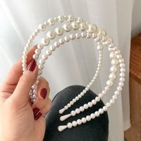 Simple Style Round Baroque Pearls Chain Inlay Pearl Hair Band sku image 15
