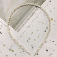 Simple Style Round Baroque Pearls Chain Inlay Pearl Hair Band sku image 2