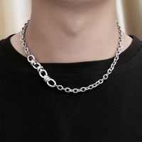 Ig Style Hip-hop Solid Color Titanium Steel Polishing Men's Necklace main image 1
