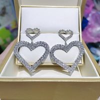 1 Pair Elegant Lady Classic Style Geometric Inlay Alloy Artificial Rhinestones Drop Earrings sku image 8