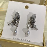Lady Leaf Artificial Crystal Alloy Inlay Zircon Women's Drop Earrings sku image 6