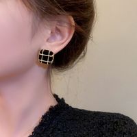 1 Pair Elegant Lady Heart Shape Flower Plating Inlay Alloy Zircon Earrings sku image 6