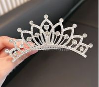 Classic Style Crown Metal Rhinestone Plating Crown sku image 6