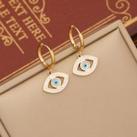 Stainless Steel 18K Gold Plated Elegant Lady Classic Style Plating Inlay Devil'S Eye Zircon Bracelets Earrings Necklace main image 2