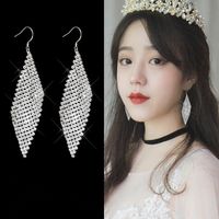 1 Pair Elegant Lady Geometric Plating Inlay Alloy Artificial Gemstones Drop Earrings sku image 27