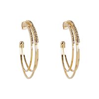 1 Pair Elegant Lady Geometric Plating Inlay Alloy Artificial Gemstones Drop Earrings main image 4