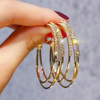 1 Pair Elegant Lady Geometric Plating Inlay Alloy Artificial Gemstones Drop Earrings main image 2