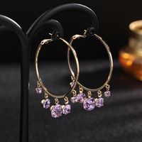 1 Pair Elegant Lady Geometric Plating Inlay Alloy Artificial Gemstones Drop Earrings sku image 26