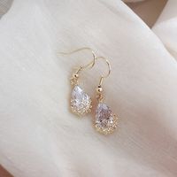 1 Pair Elegant Lady Geometric Plating Inlay Alloy Artificial Gemstones Drop Earrings sku image 6