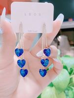 1 Pair Elegant Lady Geometric Plating Inlay Alloy Artificial Gemstones Drop Earrings sku image 32
