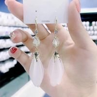 1 Pair Elegant Lady Geometric Plating Inlay Alloy Artificial Gemstones Drop Earrings sku image 8