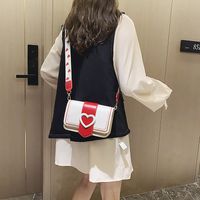 Women's Small Pu Leather Color Block Heart Shape Elegant Basic Streetwear Square Lock Clasp Shoulder Bag Crossbody Bag main image 2