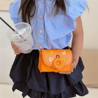 Girl's Pu Leather Letter Solid Color Cute Basic Buckle Shoulder Bag Crossbody Bag Chain Bag main image 3