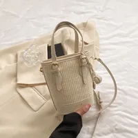 Petit Sac À Main De Style Vintage En Paille Printemps Et Été Pour Femmes sku image 3