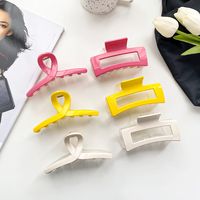 Modern Style Solid Color Plastic Hair Claws main image 4