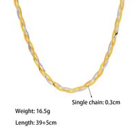 304 Stainless Steel 18K Gold Plated Rose Gold Plated Commute Plating Color Block Bracelets Necklace main image 6