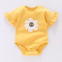 Basic Flower Cotton Baby Rompers main image 1