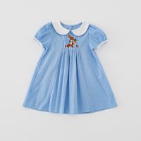 Vacation Plaid Cotton Girls Dresses main image 6