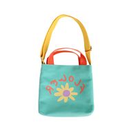 Kid'S Polyester Letter Flower Cute Square Zipper Handbag main image 2