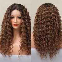 Women's Simple Style Holiday Japanese Silk Long Bangs Long Curly Hair Wigs sku image 3
