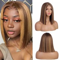 Women's Casual Elegant Street High Temperature Wire Centre Parting Short Straight Hair Wigs main image 1