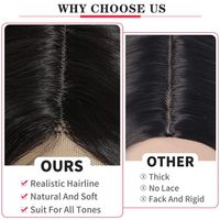 Women's Casual Elegant Street High Temperature Wire Centre Parting Short Straight Hair Wigs main image 5