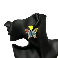 Sweet Heart Shape Butterfly Arylic Women's Drop Earrings main image 4