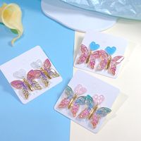 Sweet Heart Shape Butterfly Arylic Women's Drop Earrings main image 3