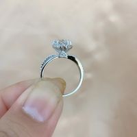Classic Style Solid Color Synthetic Carbon Silica Moissanite Rings In Bulk main image 3