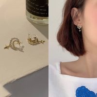 Retro Heart Shape Flower Alloy Plating Inlay Artificial Gemstones Pearl Women's Ear Clips 1 Pair sku image 60