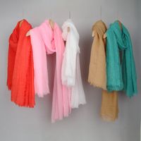 Women's Basic Solid Color Cotton And Linen Scarf main image 5