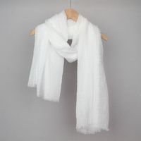 Women's Basic Solid Color Cotton And Linen Scarf sku image 8