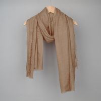 Women's Basic Solid Color Cotton And Linen Scarf sku image 4