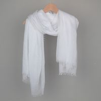 Women's Basic Solid Color Cotton And Linen Scarf sku image 13