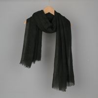 Women's Basic Solid Color Cotton And Linen Scarf sku image 16