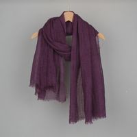 Women's Basic Solid Color Cotton And Linen Scarf sku image 17