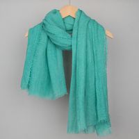 Women's Basic Solid Color Cotton And Linen Scarf sku image 10